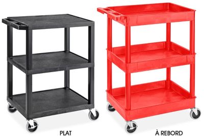 Uline – Chariots utilitaires à 3 tablettes