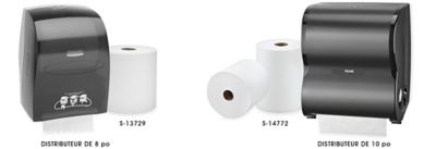 Distributeurs mains libres et serviettes