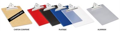 Planchettes à pince standard