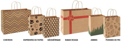 Sacs de magasinage en papier kraft imprimé