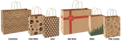 Printed Kraft Paper Shopping Bags