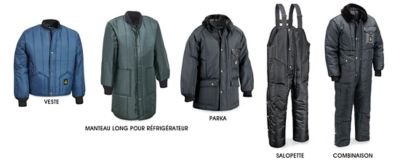 Vêtements pour entrepôt frigorifique