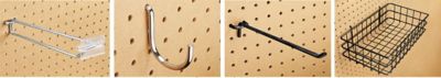Double Straight Hooks for Pegboard - 5, Black H-7141 - Uline