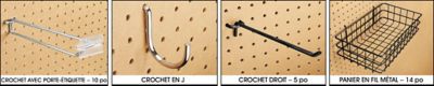 Accessoires pour panneau perforé