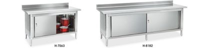 Établis à armoire en acier inoxydable