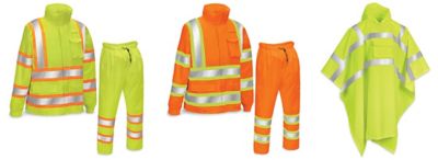 Vêtements de pluie légers à haute visibilité
