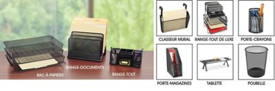 Accessoires de bureau grillagés en métal