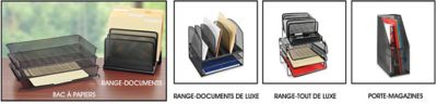 Range-documents grillagés en métal