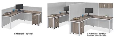 Single Row Downtown Privacy Workstations