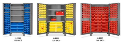 Armoires de rangement à bacs robustes