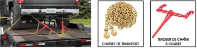 Chaînes de transport et tendeur