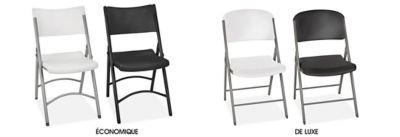 Chaises pliantes en plastique