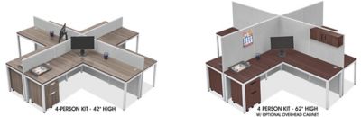 Quad Downtown Privacy Workstations