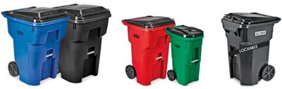 Uline Trash Cans with Wheels