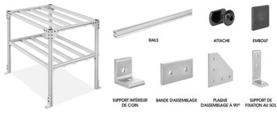 Structure à rainures en T