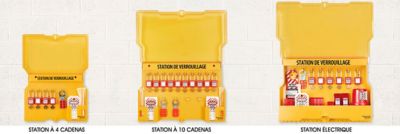 Stations de cadenassage et d'étiquetage – Fixation murale