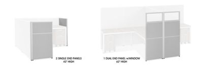 End Panels for Downtown Privacy Workstations