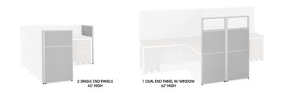 End Panels for Downtown Privacy Workstations