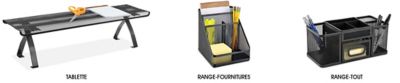 Accessoires de rangement grillagés en métal pour fournitures