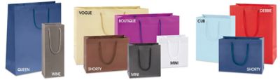 Sacs de magasinage avec pelliculage mat