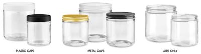 Clear Straight-Sided Glass Jars