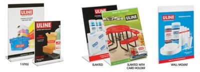 Single Sheet Holders - 8 1/2 x 11, Slanted S-13384 - Uline