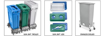 Rubbermaid slim jim trolley in stock uline