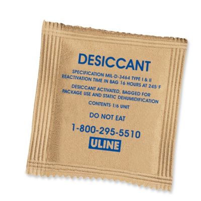 Silica Gel Desiccants - Gram Size 25, 5 Gallon Pail S-23158 - Uline