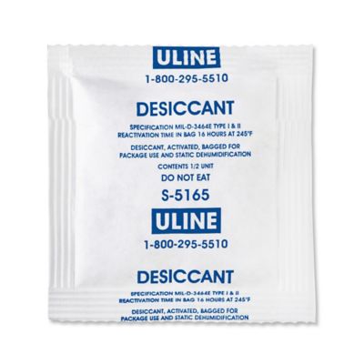 Silica Gel Desiccants - Gram Size 25, 5 Gallon Pail S-23158 - Uline