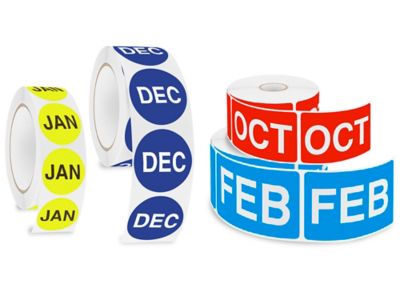 Month Stickers, Month Labels in Stock - ULINE