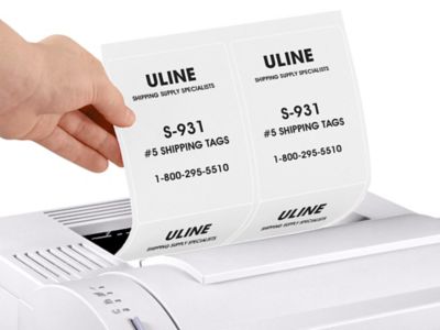 Uline – Étiquettes adhésives laser – Blanc