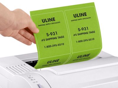 Uline – Étiquettes adhésives laser – Fluorescent