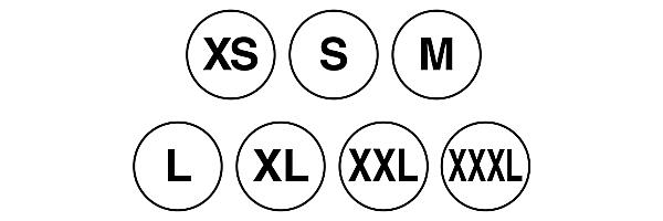 Clear Acetate Size Labels