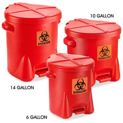 Biohazard Step-On Waste Cans