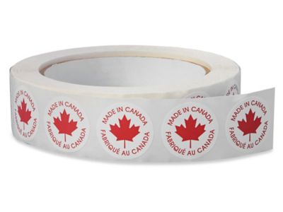 Étiquettes adhésives – « Fabriqué au Canada »