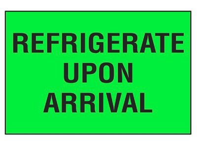 Étiquettes adhésives d'instructions de réfrigération