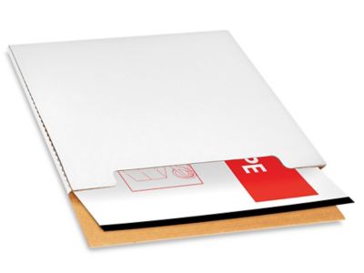 Boîtes d'expédition à rabat format géant – Blanc