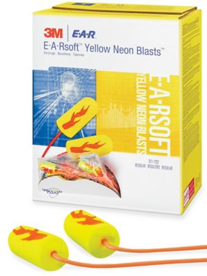 3M E.A.Rsoft™ Yellow Neon Blasts™ Earplugs in Stock - ULINE