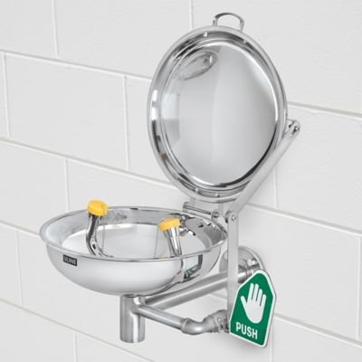 Wall Mount Eyewash Station, Mounted Eyewash in Stock Uline.ca