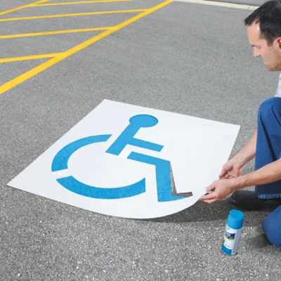 Parking Lot Stencils, Handicap Parking Stencils in Stock - ULINE