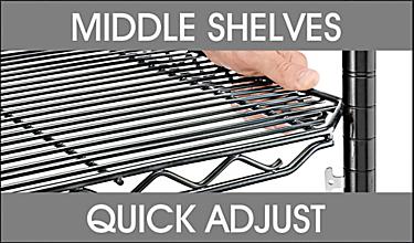 Quick Adjust Wire Shelving
