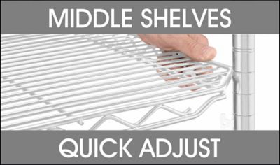 Quick Adjust Wire Shelving