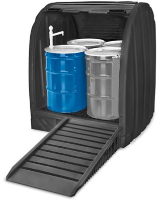 Spill Containment Drum Storage Shed In Stock - ULINE