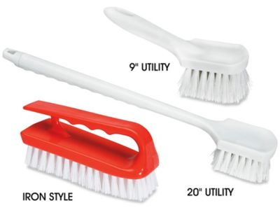 Scrub brushes for cleaning new arrivals