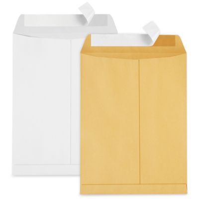 Enveloppes d'affaires autoadhésives avec fenêtre à droite – N° 10, 4 1/8 x  9 1/2 po, blanc S-17487 - Uline