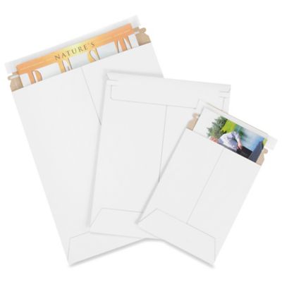 Stayflats<sup><small>MD</small></sup> – Enveloppes d'expédition autoadhésives – Blanc