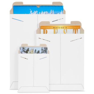 Stayflats<sup><small>MD</small></sup> – Enveloppes d'expédition à languettes de sûreté – Blanc