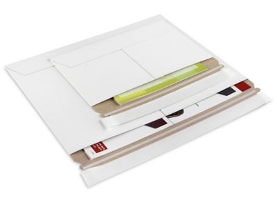 Stayflats<sup><small>MD</small></sup> – Enveloppes d'expédition à ouverture latérale – Blanc