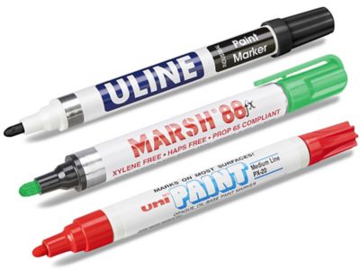 ULINE Paint Markers - White - Box of 12 - S-20622W