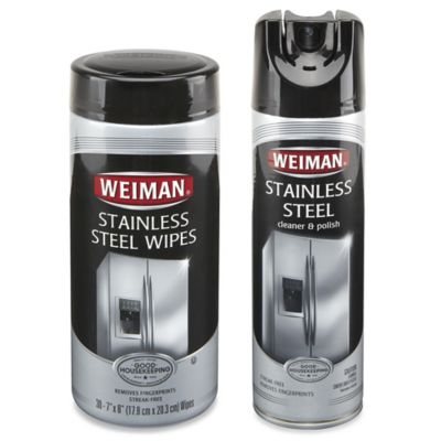 Weiman Stainless Steel Cleaner Wipes (3 Pack) Removes Fingerprints,  Residue, Water Marks and Grease from Appliances - Works Great on  Refrigerators, Dishwashers, Ovens, and Grills - Packaging May Vary